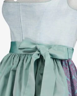 Dirndl Lang Mit Seidenschürze Blau -Damenmodegeschäft 00778687 001 3
