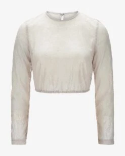 Dirndlbluse Grau