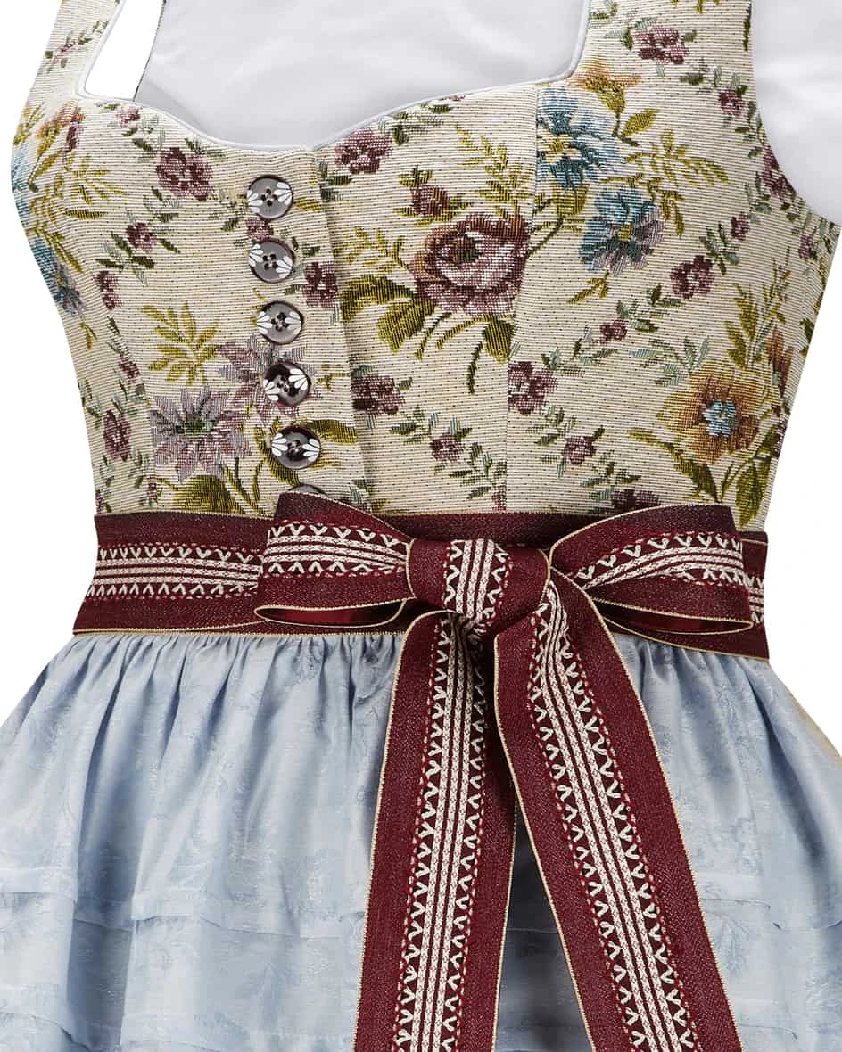 Dirndl Lang Mit Schürze Bunt 4 Dirndl Lang Mit Schürze Bunt – Bild 3