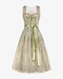 Dirndl Midi Mit Schürze Creme