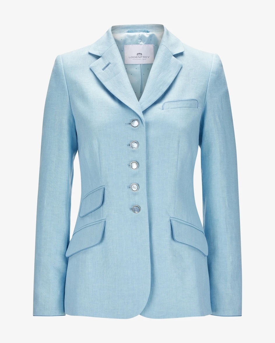 St. Gallen Trachten-Leinenblazer Blau 3 St. Gallen Trachten-Leinenblazer Blau