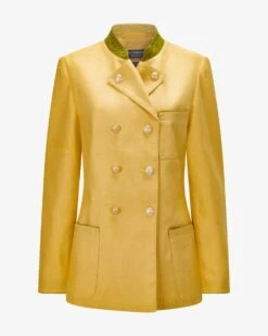 Rossknechtos Seiden-Trachtenblazer Gelb