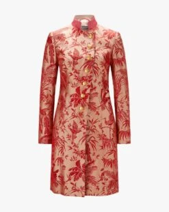 Elea Trachten-Seidenmantel Rot