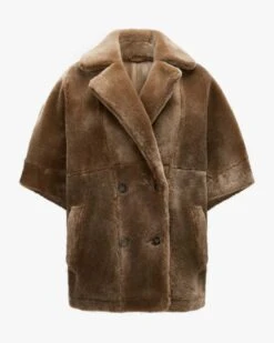 Daria Lammfelljacke Braun