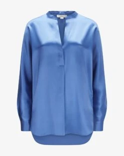 Seidenbluse Blau