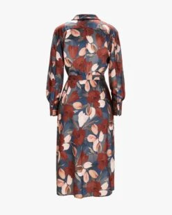 Seiden-Hemdblusenkleid Rot -Damenmodegeschäft 00780861 001 2