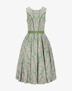 Midi-Dirndl Mit Seidenschürze Grün -Damenmodegeschäft 00781279 001 2