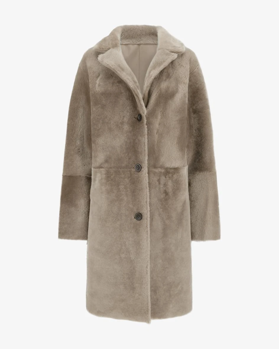 Copenhagen Wende-Lammfellmantel Taupe 3 Copenhagen Wende-Lammfellmantel Taupe