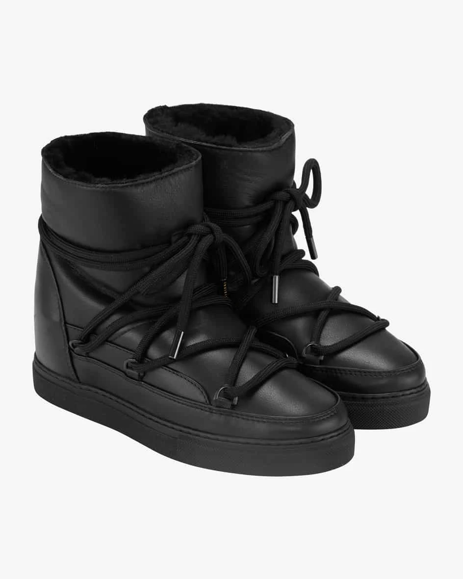 Full Leather Wedge Boots Schwarz 4 Full Leather Wedge Boots Schwarz – Bild 2