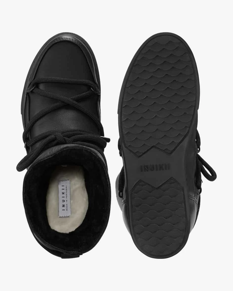 Full Leather Wedge Boots Schwarz 7 Full Leather Wedge Boots Schwarz – Bild 5