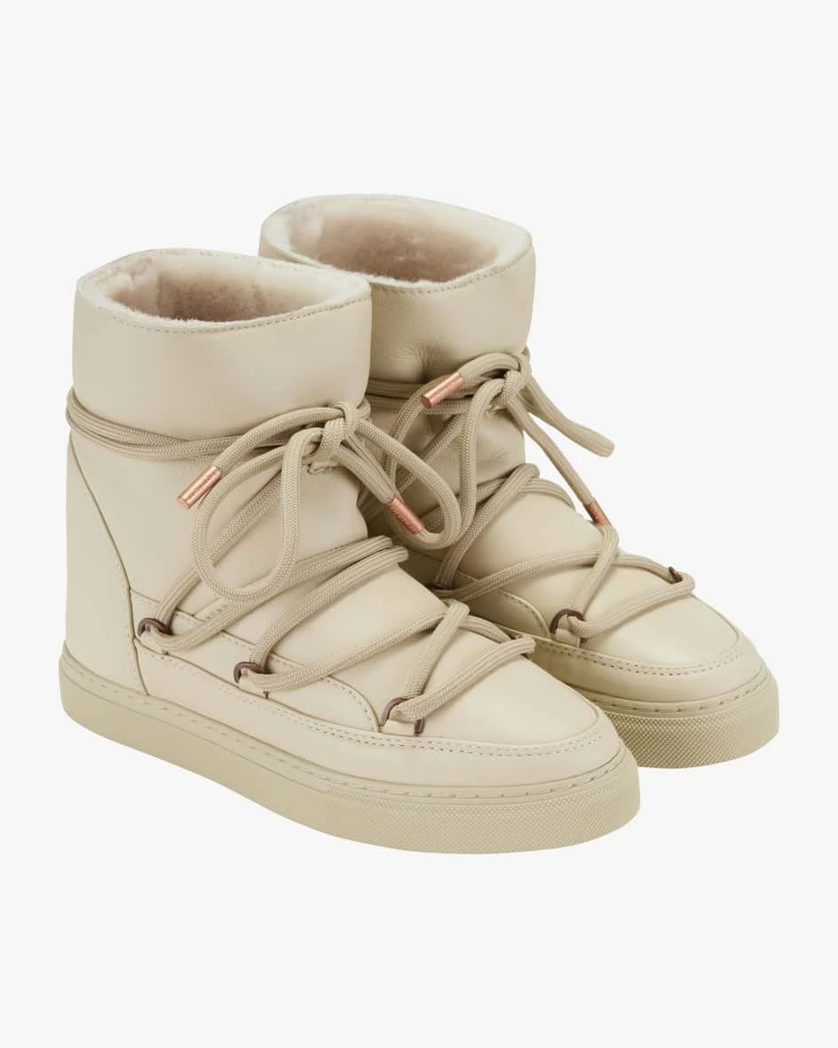 Full Leather Wedge Boots Creme 4 Full Leather Wedge Boots Creme – Bild 2