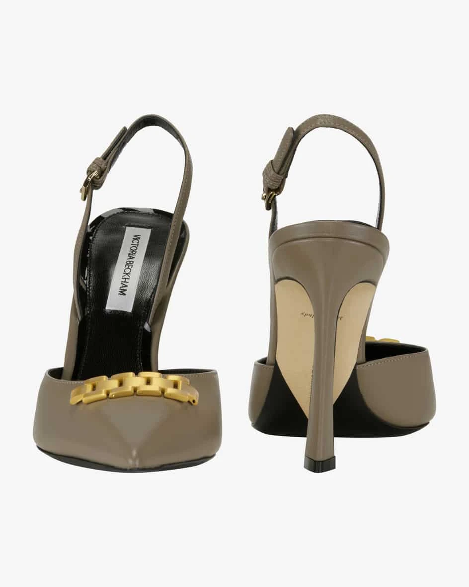 Slingback Pumps Taupe 6 Slingback Pumps Taupe – Bild 4