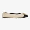 Claire Cap Toe Ballerinas Creme -Damenmodegeschäft 00782469 001 1