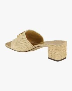 Eleanor Raffia Mule Sandalen Beige -Damenmodegeschäft 00782475 002 3
