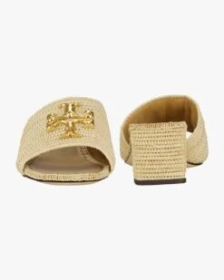 Eleanor Raffia Mule Sandalen Beige -Damenmodegeschäft 00782475 002 4