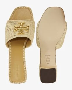 Eleanor Raffia Mule Sandalen Beige -Damenmodegeschäft 00782475 002 5