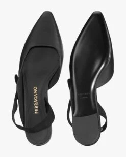 Vania Slingback-Flats Schwarz -Damenmodegeschäft 00782484 001 5