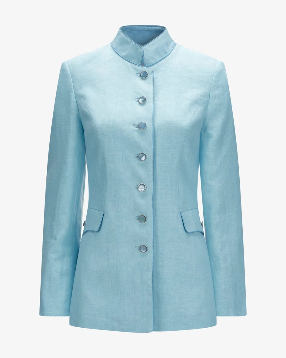 Genf Leinen-Trachtenblazer Blau 3 Genf Leinen-Trachtenblazer Blau