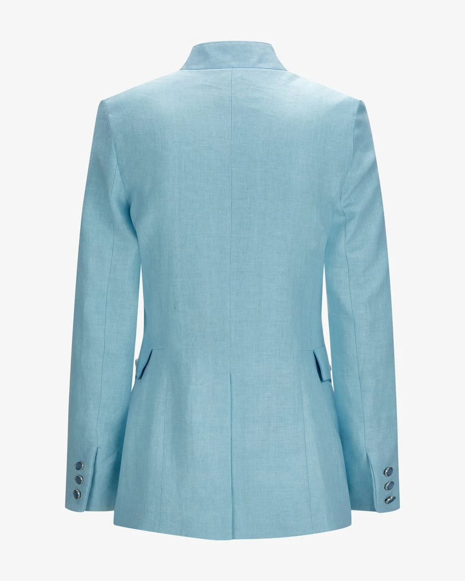 Genf Leinen-Trachtenblazer Blau 4 Genf Leinen-Trachtenblazer Blau – Bild 2