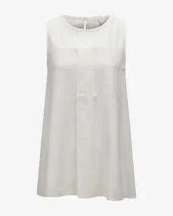 Mori Seiden-Blusentop Weiß