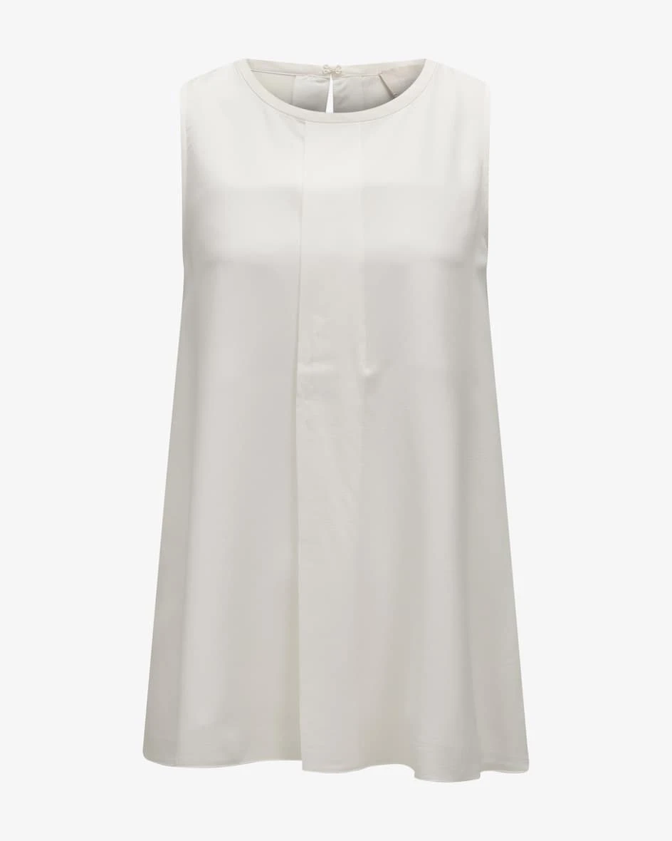 Mori Seiden-Blusentop Weiß 3 Mori Seiden-Blusentop Weiß