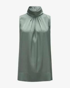 Huba Seiden-Blusentop Grau