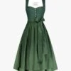 Midi-Dirndl Mit Seidenschürze Grün 1 Midi-Dirndl Mit Seidenschürze Grün -Damenmodegeschäft 00782692 001 1