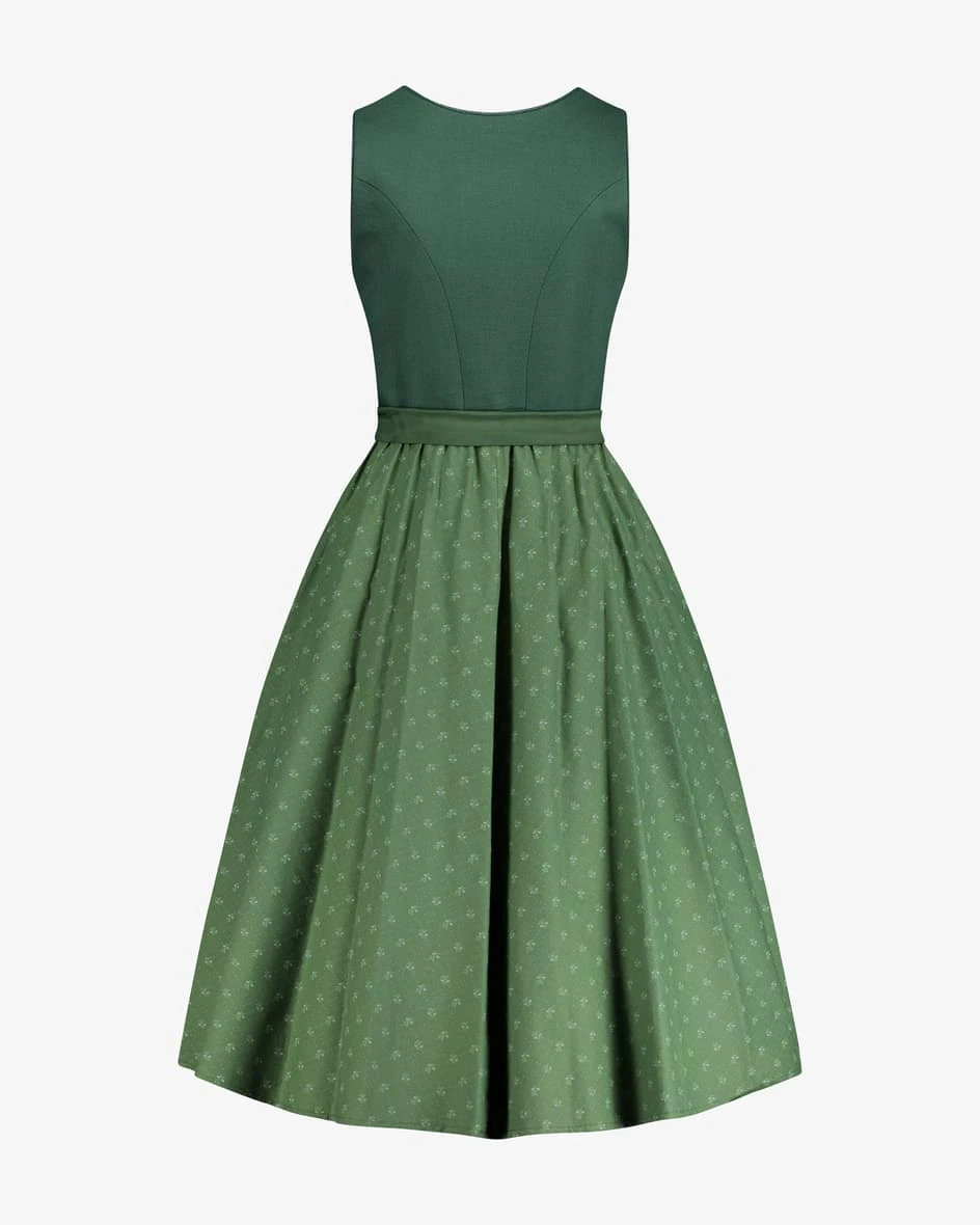 Midi-Dirndl Mit Seidenschürze Grün 4 Midi-Dirndl Mit Seidenschürze Grün – Bild 2