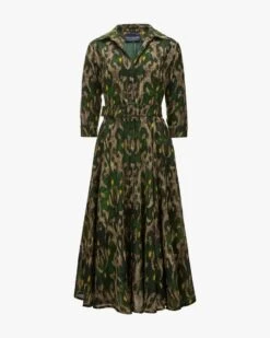 Aster Hemdblusenkleid Grün