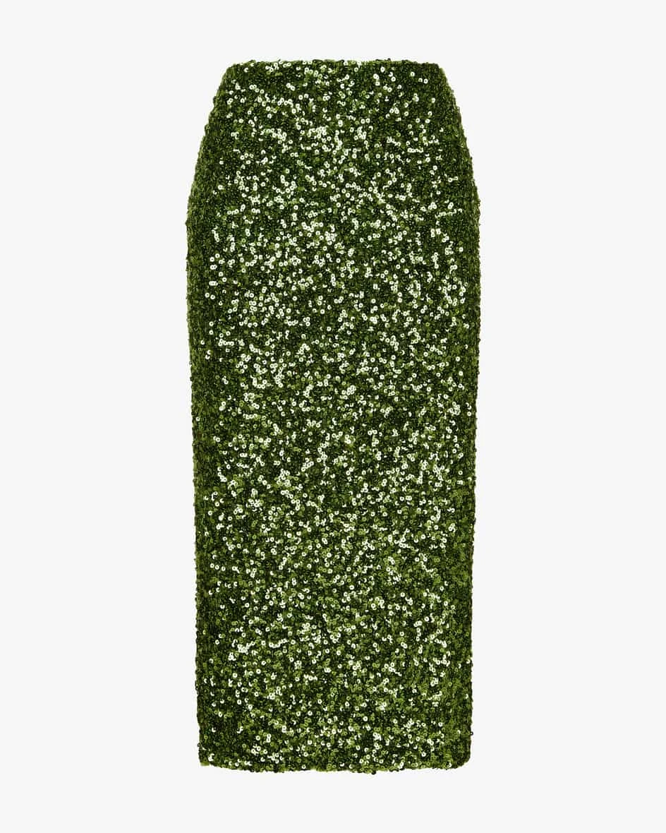 Paris Pailletten-Rock Oliv 3 Paris Pailletten-Rock Oliv