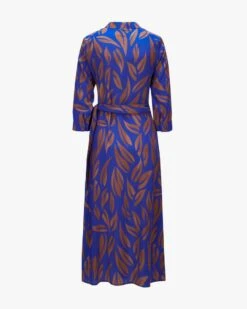 Seiden-Wickelkleid Blau -Damenmodegeschäft 00782878 001 2