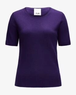 Cashmere-Strickshirt Violett