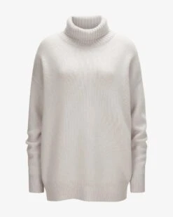 Cashmere-Rollkragenpullover Weiß