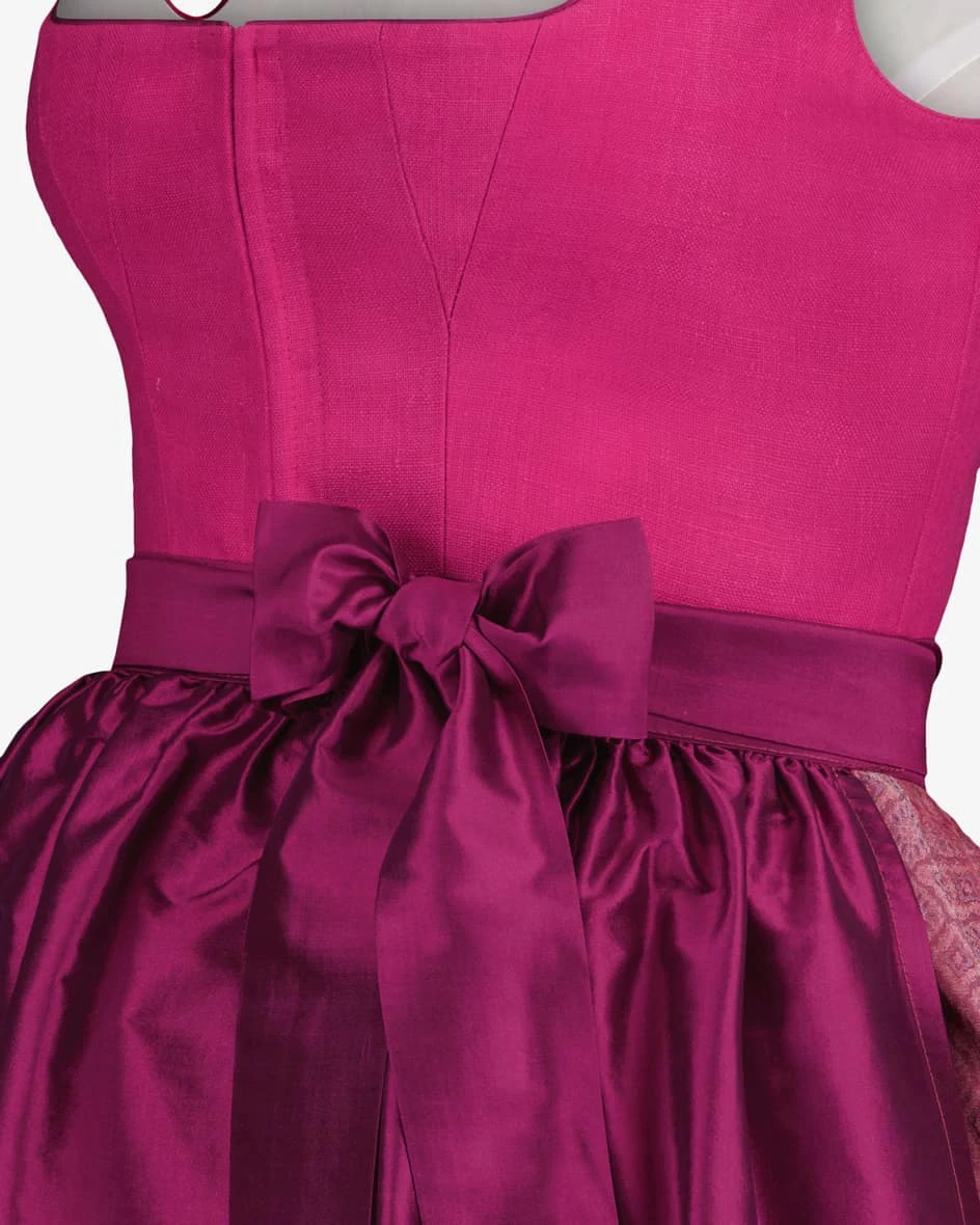 X LODENFREY Wiesndirndl Midi Mit Seidenschürze Pink 5 X LODENFREY Wiesndirndl Midi Mit Seidenschürze Pink – Bild 3