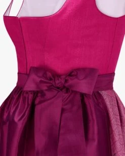 X LODENFREY Wiessee Wiesndirndl Lang Mit Seiden-Schürze Pink -Damenmodegeschäft 00784719 001 32