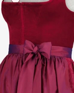 Wiesndirndl Lang Mit Seidenschürze Rot -Damenmodegeschäft 00784727 002 3