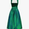 Wiesndirndl Lang Mit Seidenschürze Grün