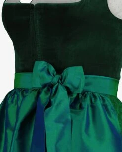 Wiesndirndl Lang Mit Seidenschürze Grün -Damenmodegeschäft 00784727 007 3