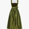 Wiesndirndl Lang Mit Seidenschürze Oliv -Damenmodegeschäft 00784727 008 1