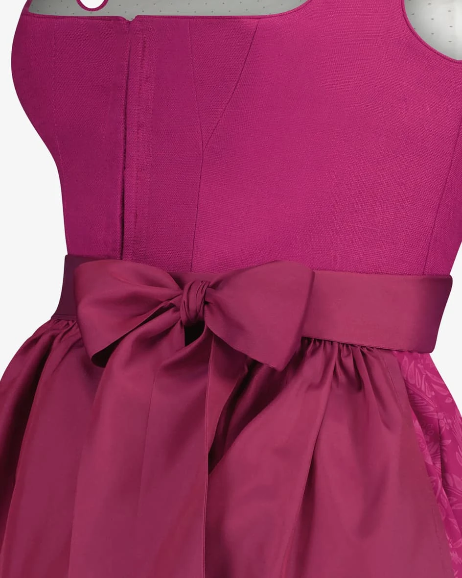 Midi-Wiesndirndl Mit Schürze Pink 5 Midi-Wiesndirndl Mit Schürze Pink – Bild 3