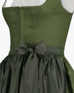 Wiesndirndl Lang Mit Schürze Oliv -Damenmodegeschäft 00784739 006 3