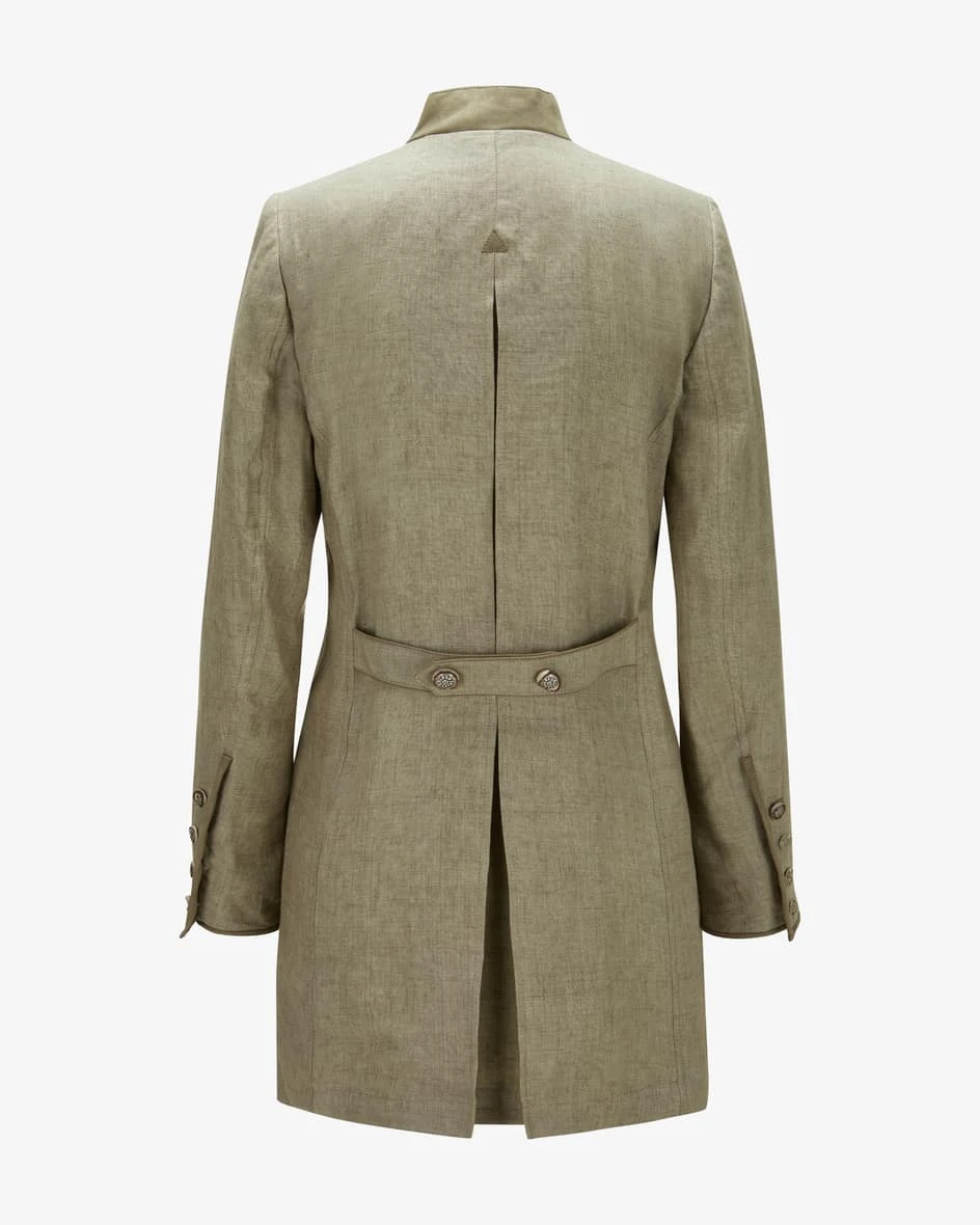 Ragna Trachten-Leinen-Gehrock Grün 4 Ragna Trachten-Leinen-Gehrock Grün – Bild 2