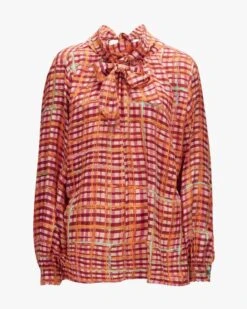Seidenbluse Rot