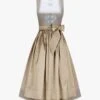 Allegra Midi-Leinendirndl Mit Seidenschürze Taupe -Damenmodegeschäft 00785453 002 1