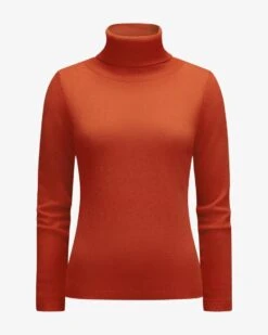 Cashmere-Rollkragenpullover Orange