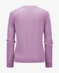 Cashmere-Strickjacke Violett -Damenmodegeschäft 00785862 005 2