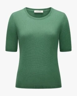 Cashmere-Strickshirt Grün
