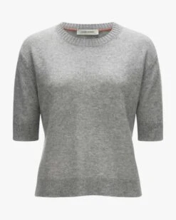 Cashmere-Strickshirt Grau