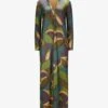 Grande Lurex Maxikleid Grün