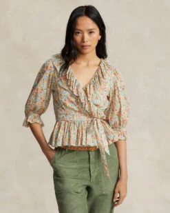 Wickelbluse Bunt -Damenmodegeschäft 00786348 001 3